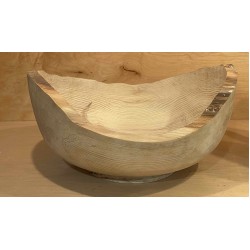 Pine bowl with burned branches Pine bowl with burned branches