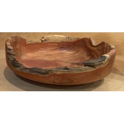 Wavy edge carob bowl Wavy edge carob bowl